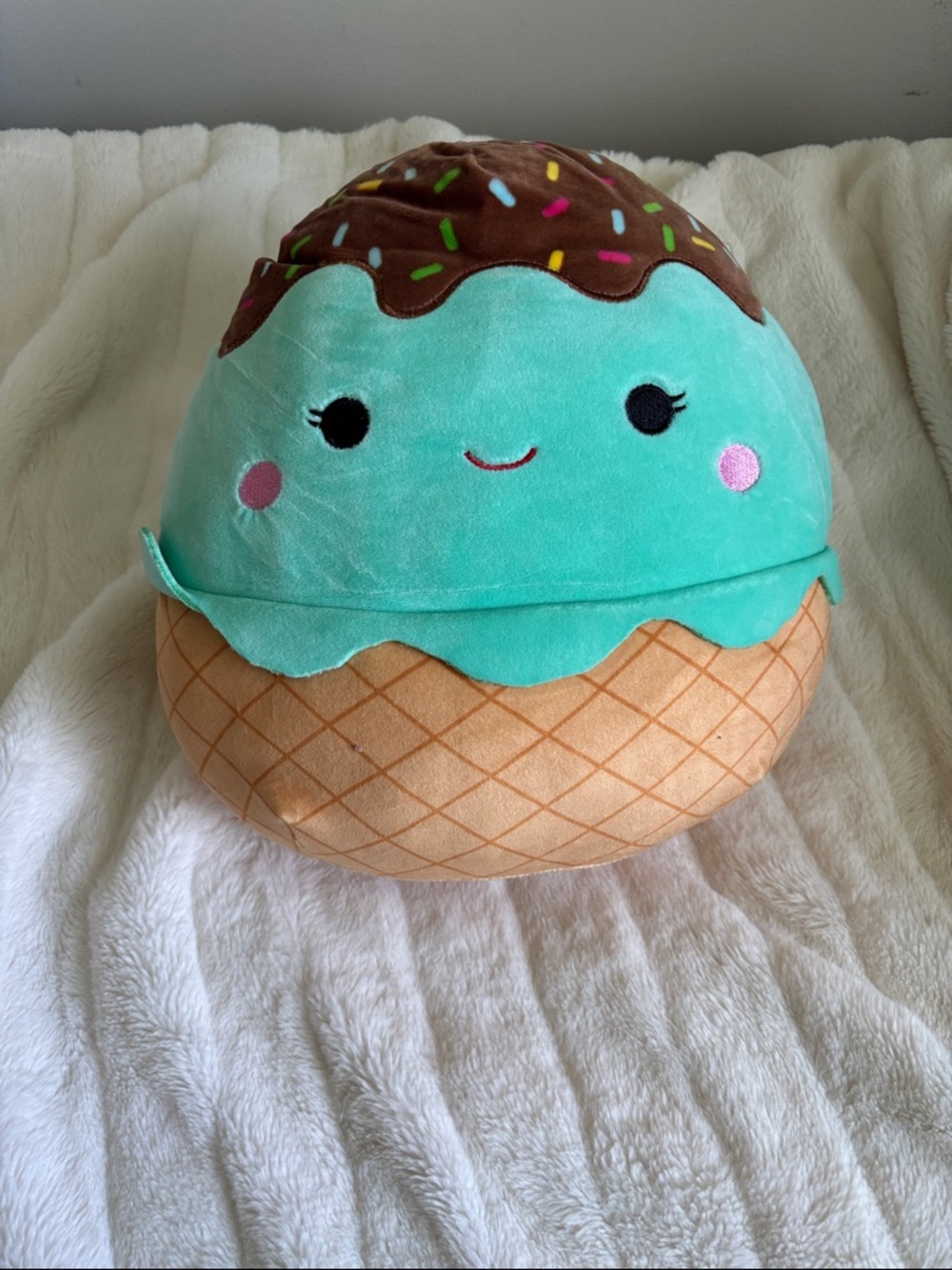 Squishmallows Mint & Chocolate Sprinkle Ice Cream Plush